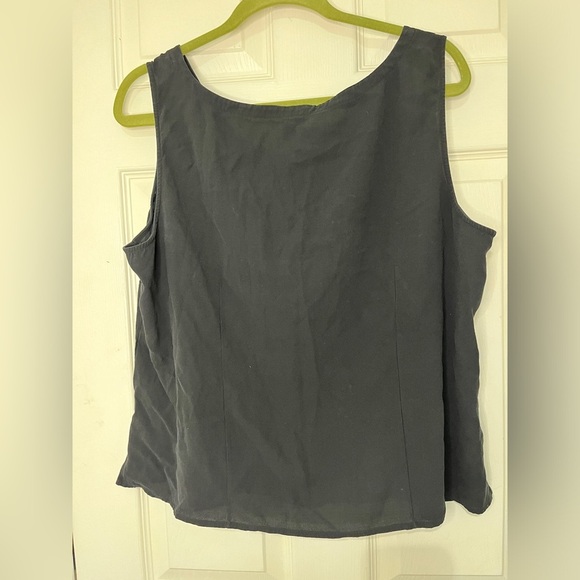 EILEEN FISHER Silk Georgette Crepe Split Hem Boxy Tank Sleeveless Top 1X - Picture 12 of 12